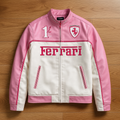 Ferrari Pink Leather Jacket